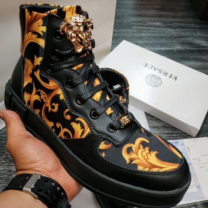 sepatu Boots Versace mirror Quality/pria/full set