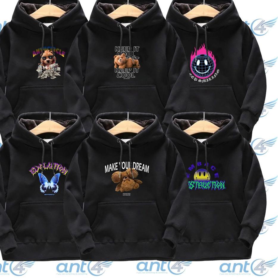 ✓ jaket hoodie anak warna hitam usia 2 - 12 tahun sweater distro switer anak laki laki perempuan hit