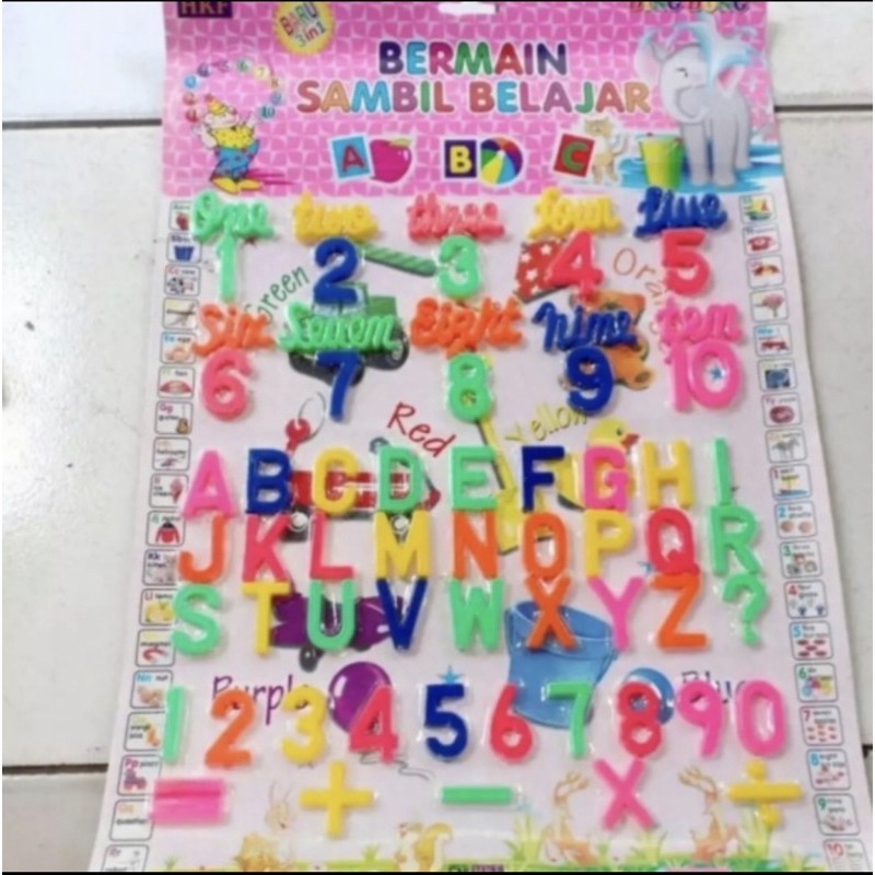 mainan edukasi huruf dan angka