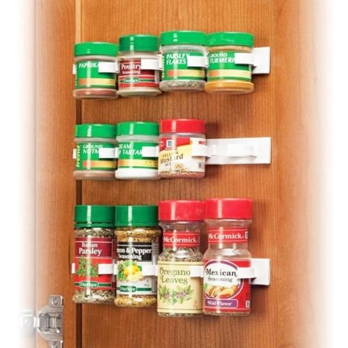 Rak Bumbu Clip n Store 20 Pcs Rak Jepit Botol Bumbu Clip Store Rak Dapur Bottle Organizer Rack Dapur