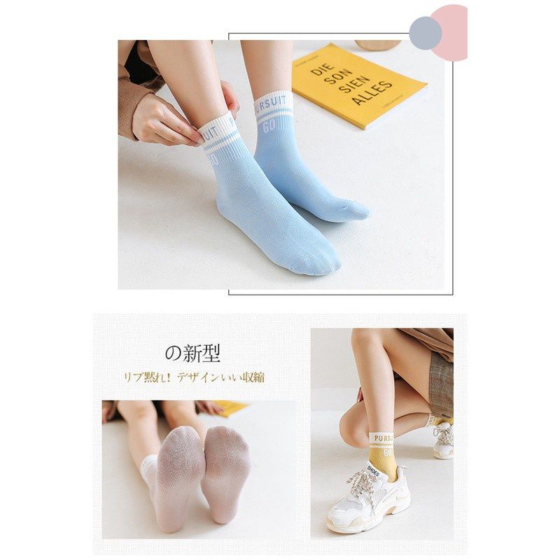 [COD] Kaos Kaki Wanita Import Pursuit Go Fashion Panjang Di Atas Mata Kaki Lucu Cute Kaos Kaki Import Ala Korea Kaos Kaki Olahraga Fashion