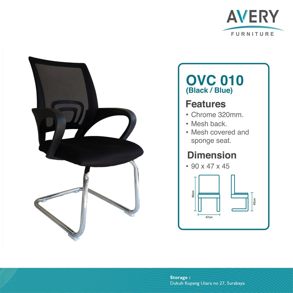 Avery - OVC010 - Kursi Kantor Hadap / Visitor Chair