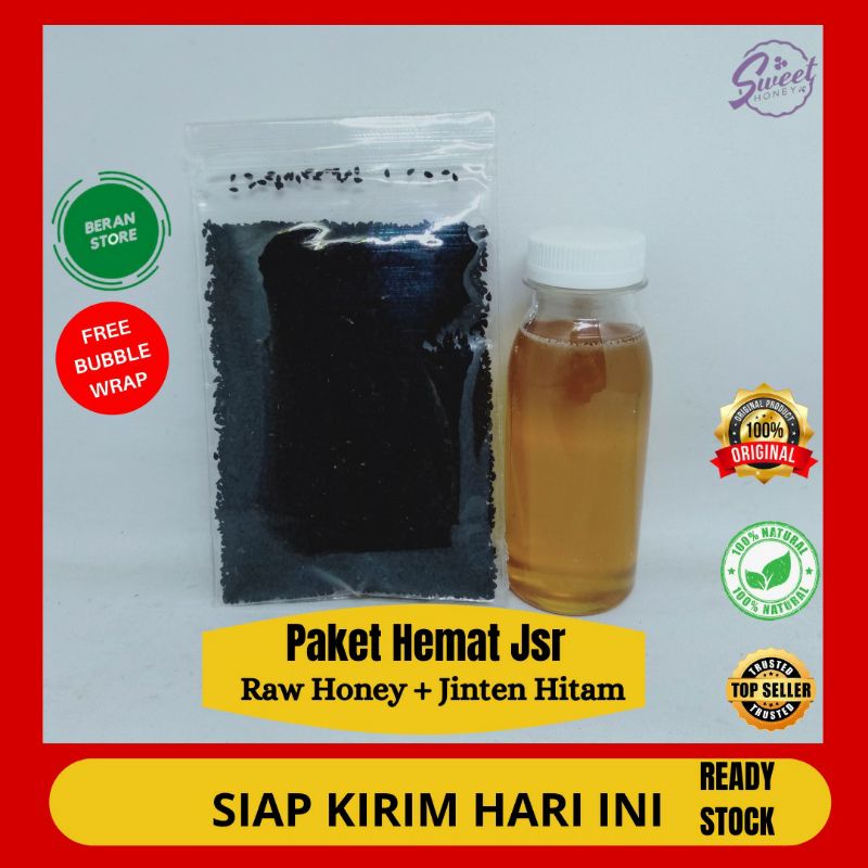 

[PAKET JSR] Biji Jinten Hitam Habbatussauda Black Cumin Seed Madu Mentah Murni