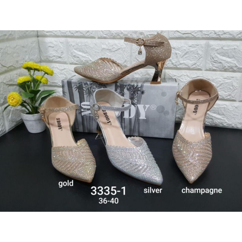 PROMO-Sepatu wanita-Sepatu Pesta model tali  belakang -Quality Import