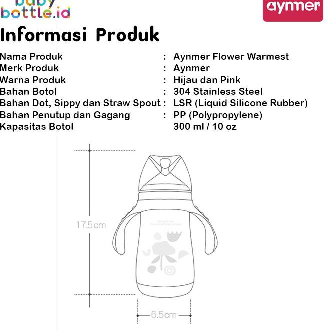 X9N9 AYNMER FLOWER WARMEST | BOTOL SUSU BAYI VACUUM STAINLESS STEEL |  Vacum Sippy Trng Cup TU8