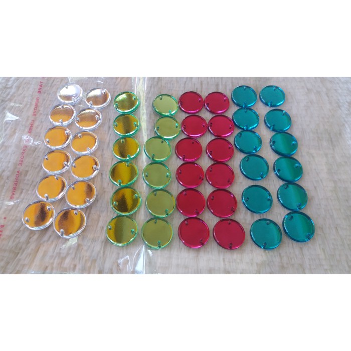 

Unik Mata Jahit Motif Bulat Flat 1,3 cm Aneka Warna ( isi 12 pc ) ( DAS )