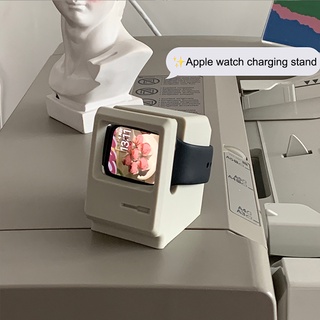 Charging Stand Bahan Silikon Gaya Retro Untuk Apple Watch Generasi 4 5 6