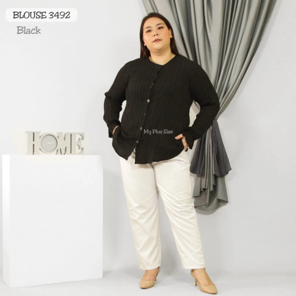 Blouse Wanita Super Jumbo 3492, 2XL, 3XL &amp; 5XL