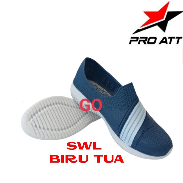 gof ATT SWL 480 &amp; SWP 480 Sepatu Karet Wanita Santai Slip On Anti Air Lentur Nyaman Kuat Ringan