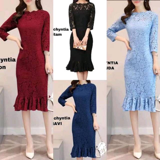 Dress duyung  brokat