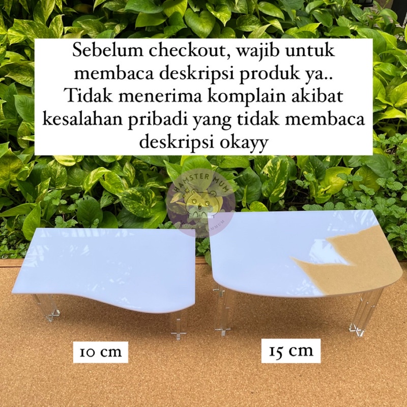 Premium Platform Akrilik Hamster Platform Hamster Acrylic Hamster Table Meja Hamster