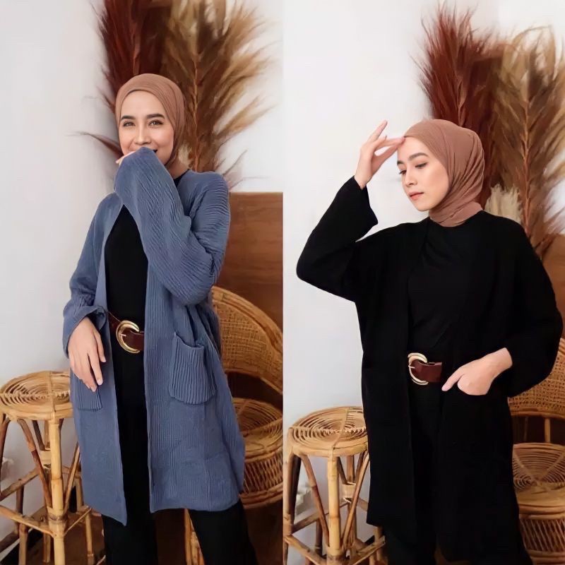 Cardigan Rajut Long Oversize Jumbo