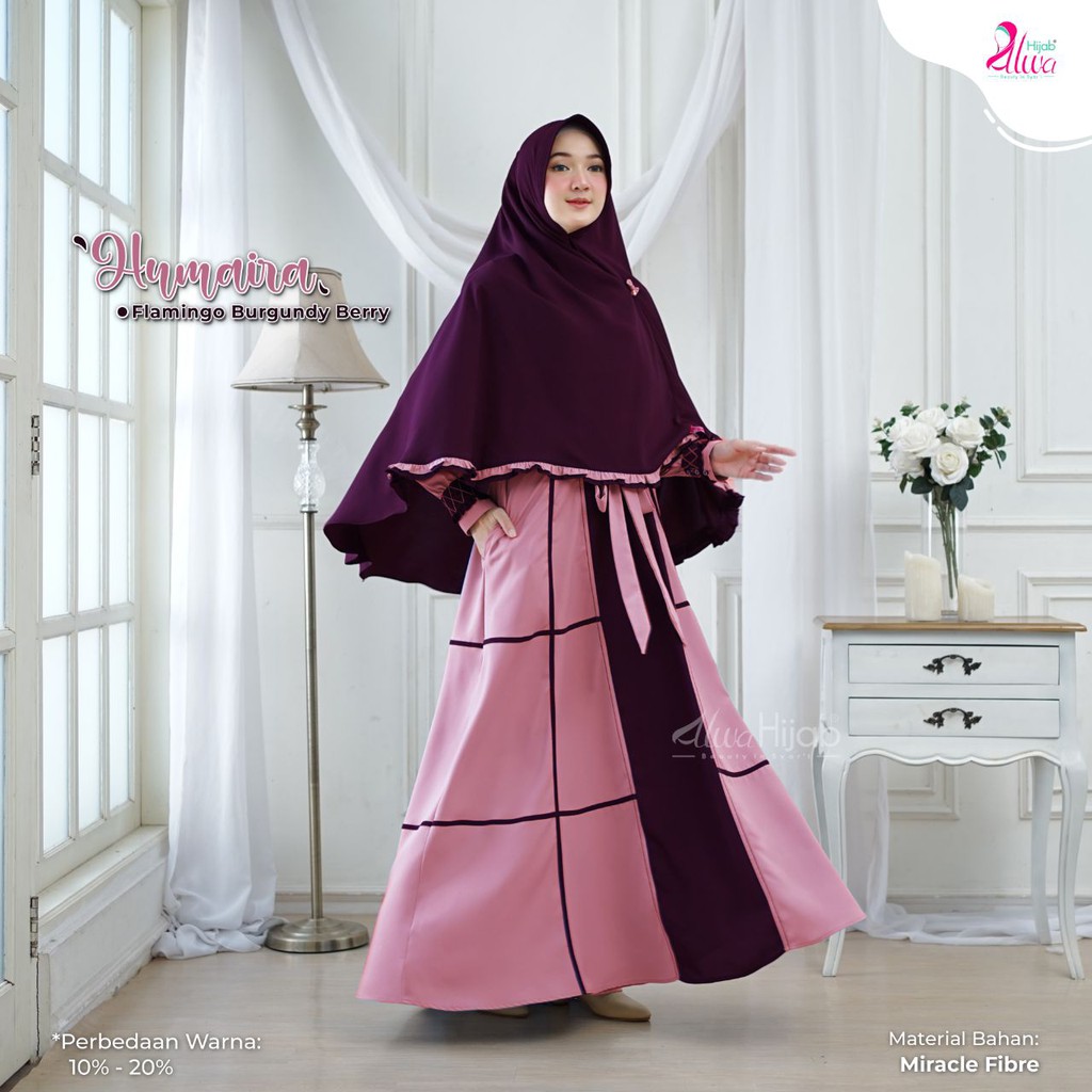 GAMIS HUMAIRA ORIGINAL BY ALWA HIJAB | Gamis Muslim Jumbo Adzkiahome