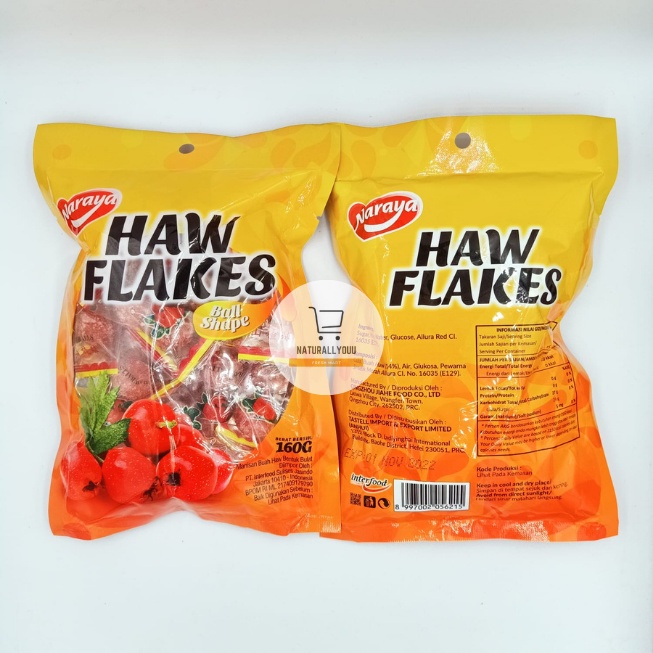 Naraya Permen Sanca Bulat Snack Jadul 160gram Haw Flakes Ball Shapes