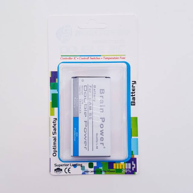 Batre Samsung Galaxy S5 G900 G900F G900H i9600 G870D Double Power / Baterai Battery Samsung S5 Brain Power