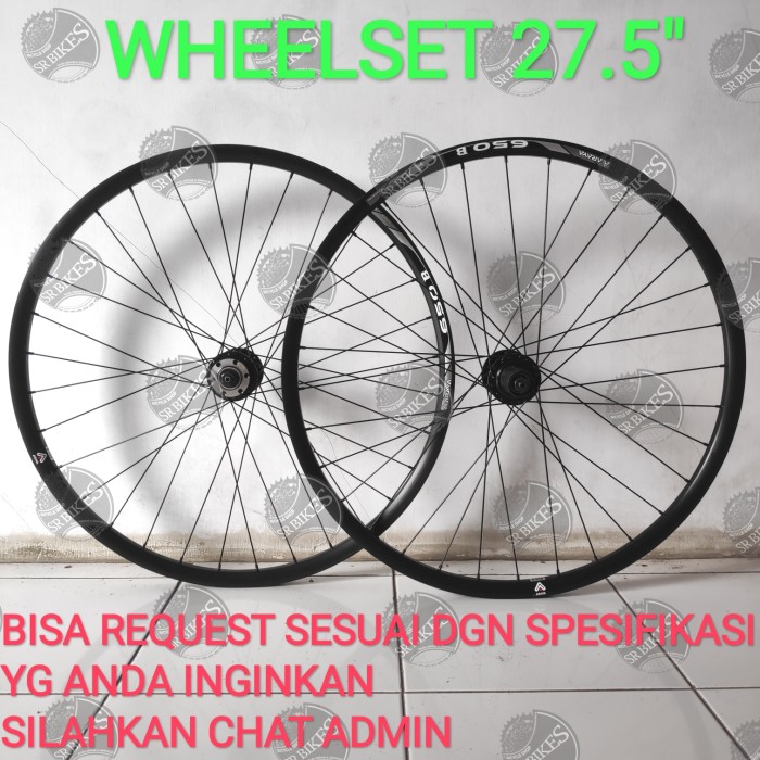 Wheelset 27.5 inch (ETRTO 584) Sepeda MTB Gunung (SPECS CEK DESKRIPSI)