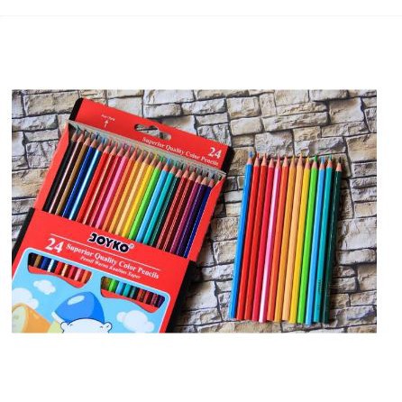 [TOSERBA_EMAK] - Pensil Joyko 24 Warna Panjang/Pendek Superior Quality Color Pencils