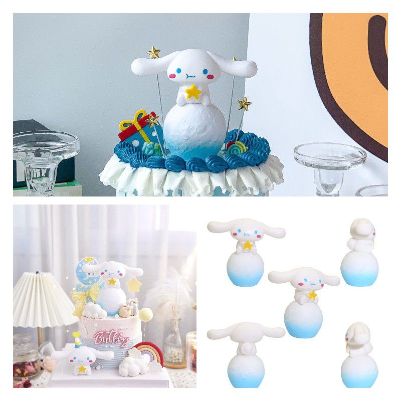 Sanrio Cinnamoroll Night Light Cake Baking Decoration Happy Birthday Cartoon Party Gift