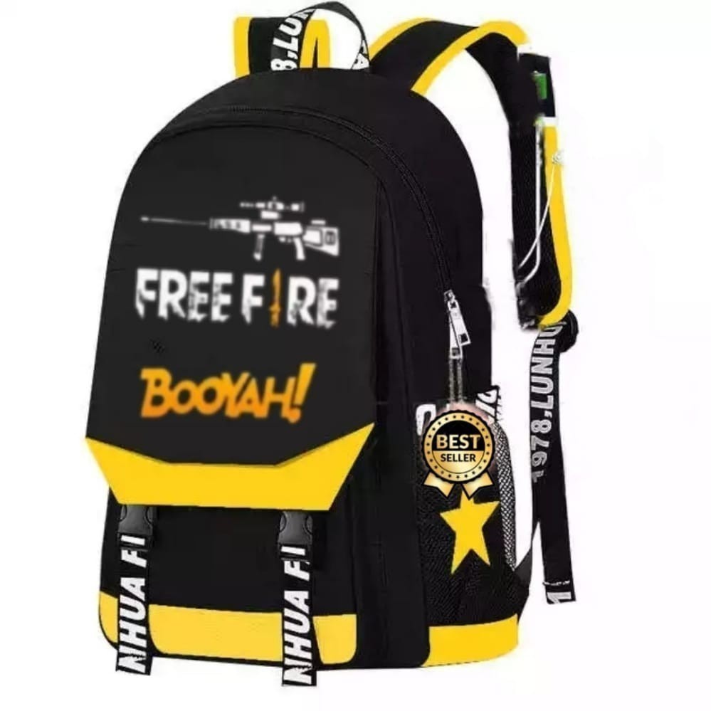 ARMELIA-SHOP Tas Sekolah Anak Laki Laki Sd Smp Sma Ransel Set Anak Anak Perempuan Backpack Sekolah Free Fire