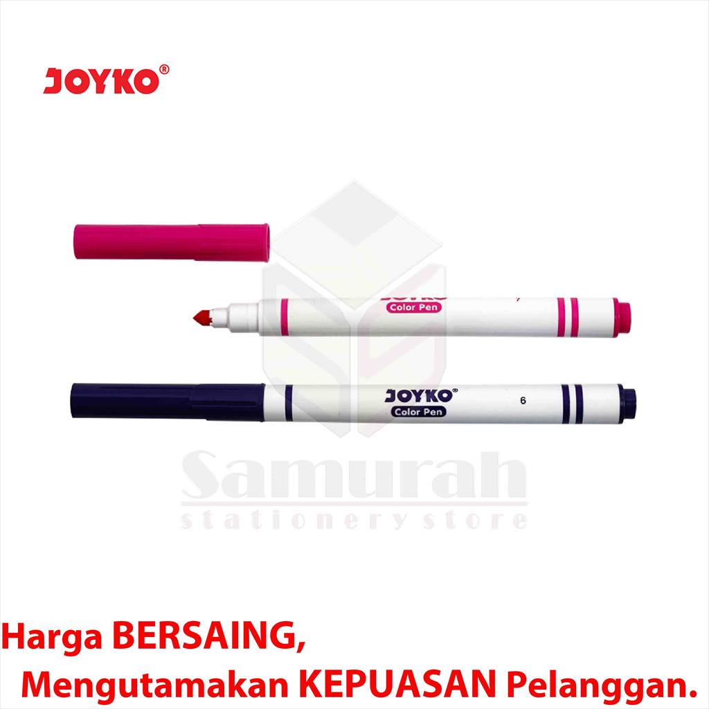 Spidol Set Joyko 12 Warna CLP 04 Bis Di cuci/ Color Pen CLP-04 Hard Case 12 Colors Washable - For Coloring