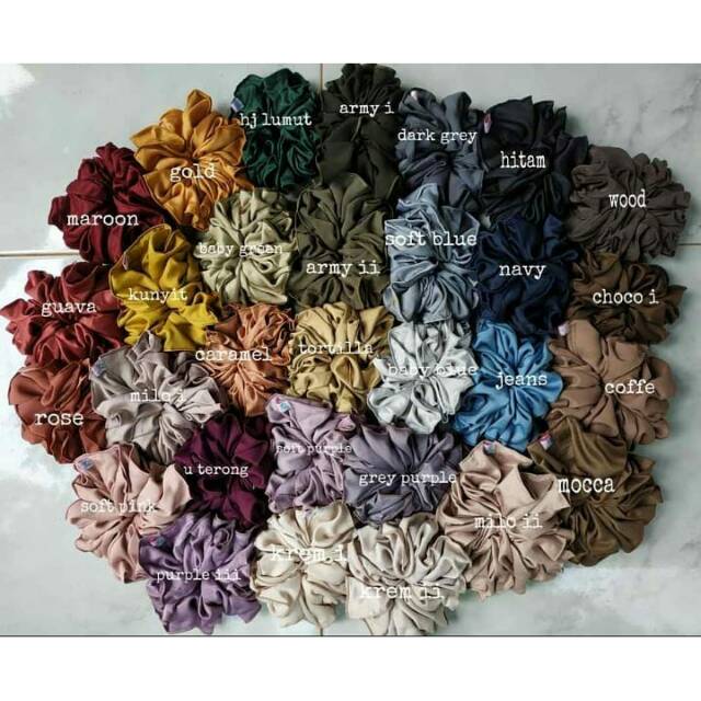 Scrunchie TILE /Cemol Cepol Jilbab/Ikat Rambut Anti pusing