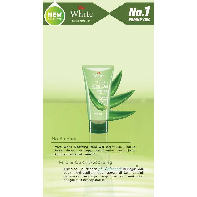 ✿ELYSABETHME✿ (🆅🅸🆅🅰) Viva aloe vera gel lidah buaya pelembab penghalus wajah bahan alami dari tumbuhan