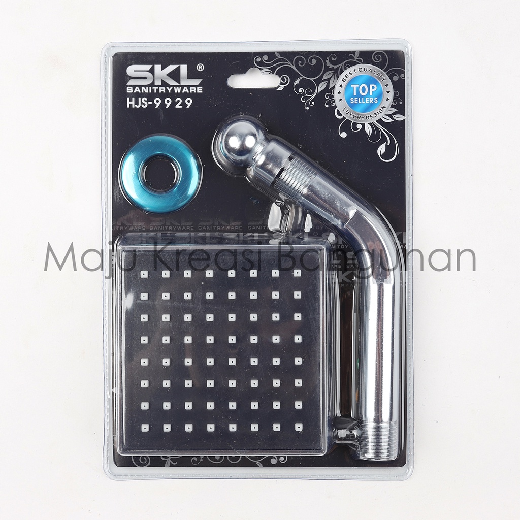 Shower Tembok SKL Kepala Kotak Tanam Dinding Kamar Mandi Toilet 4&quot; Inci Inch Wall Head