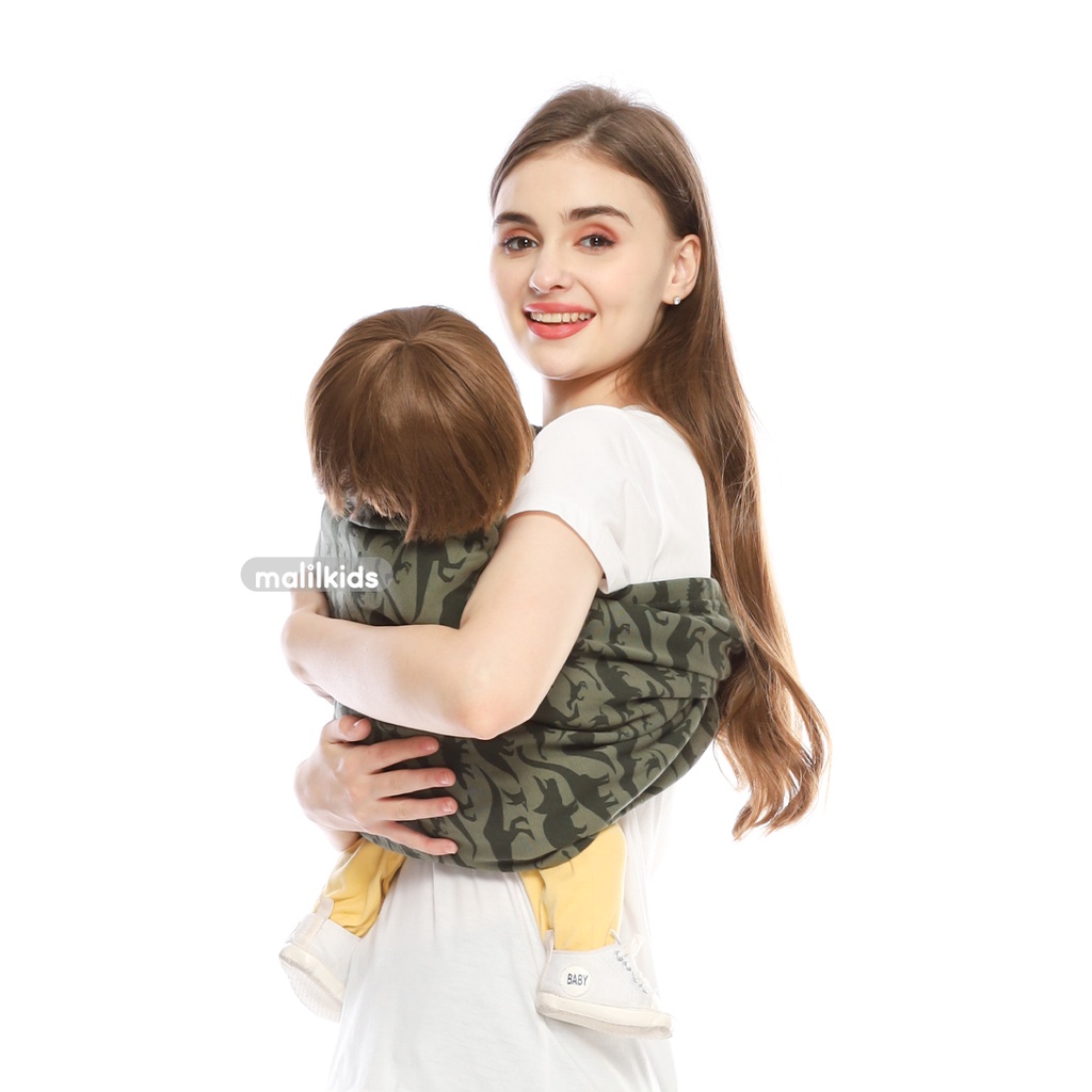Malilkids Gendongan Bayi Instan Geos Premium Dino Army-1