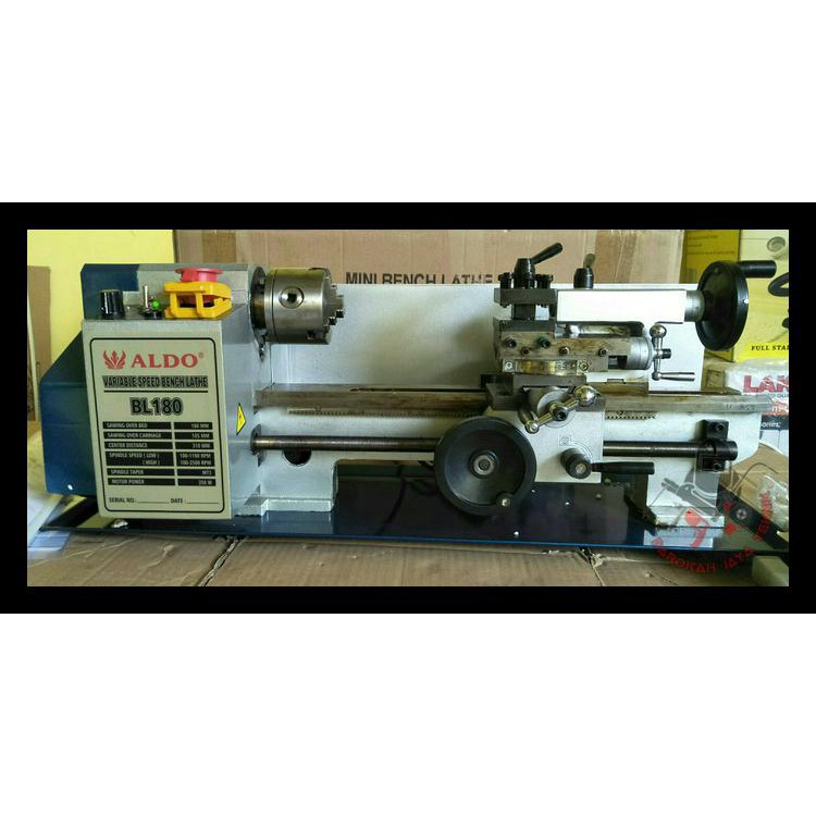 Termurah Mesin Bubut Mini / Variabel Speed Bench Lathe Aldo Bl-180 Cuci Gudang