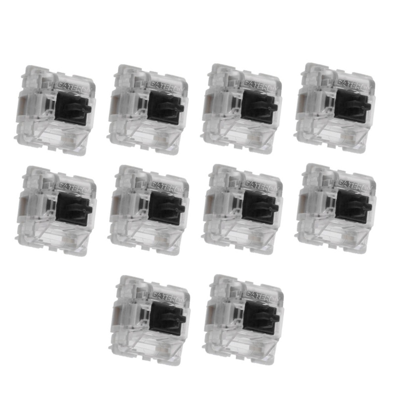 Btsg 10pcs Keyboard Mekanik Cherry Clone Gateron MX Switch Transparan Untuk Case MX Milky Yellow Switch Lighting Trans