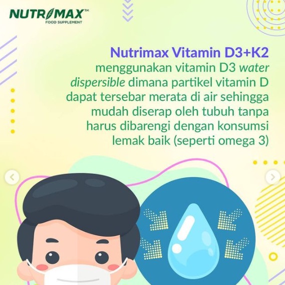 Nutrimax Vitamin D3 + K2 - 60 Kapsul