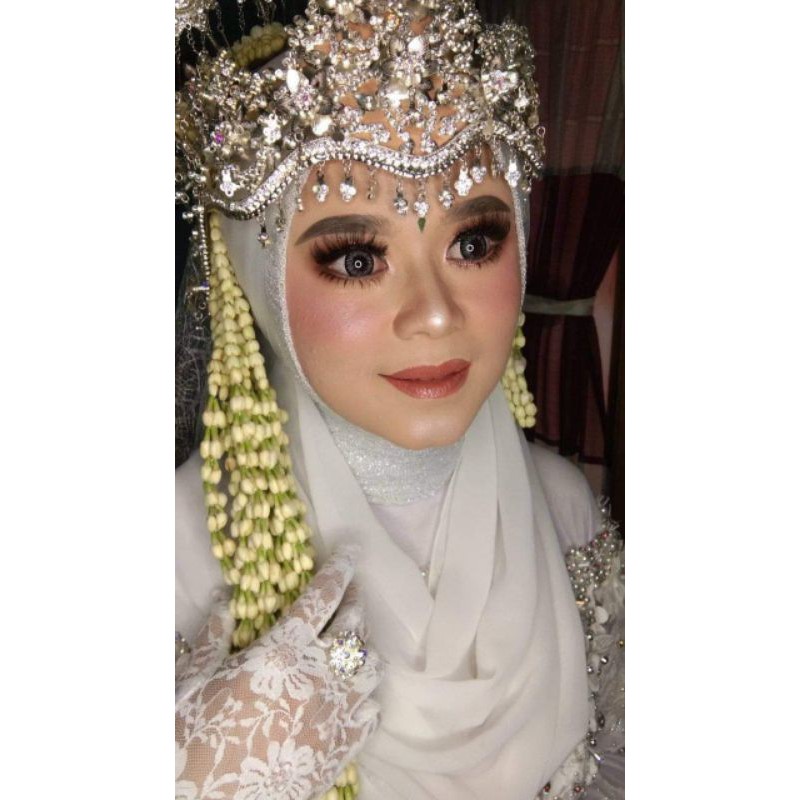 PASHMINA RAJUT GLITTER / TILE PESTA / PASHMINA RAJUT / PASHMINA / HIJAB RIAS PENGANTIN-PUTIH BW/OFF WHITE
