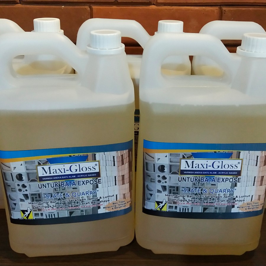 coating pelindung bata expose dan batu alam 5lt glossy natural maxi gloss