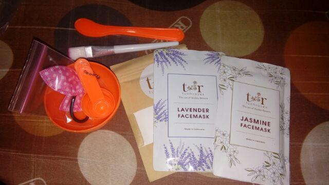 Set Mangkok Adukan Kuas Masker Spatula Dan Sendok Takar