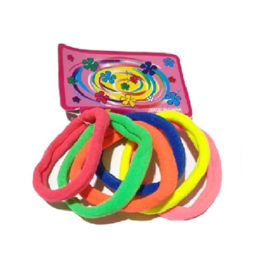 [6pcs] Ikat Rambut KOREA DONAT LARGE JUMBO / Karet Rambut / Gelang Rambut / Tiki-IRK KAIN-6pcsSTABILO