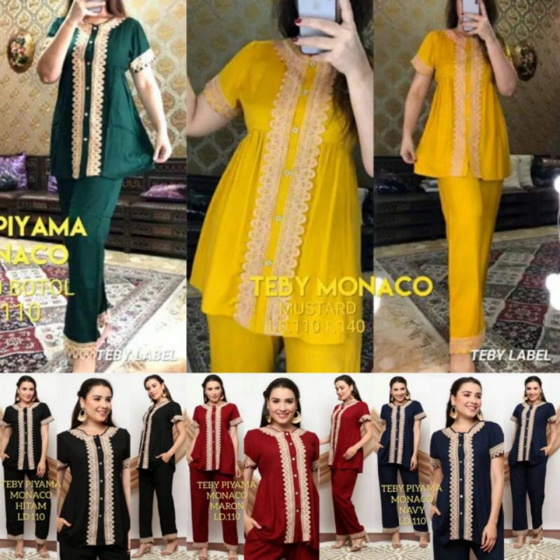 SETELAN ARAB SETELAN RENDA teby monaco RAYON PREMIUM setelan busui wanita kekinian 2021 setelan cplp