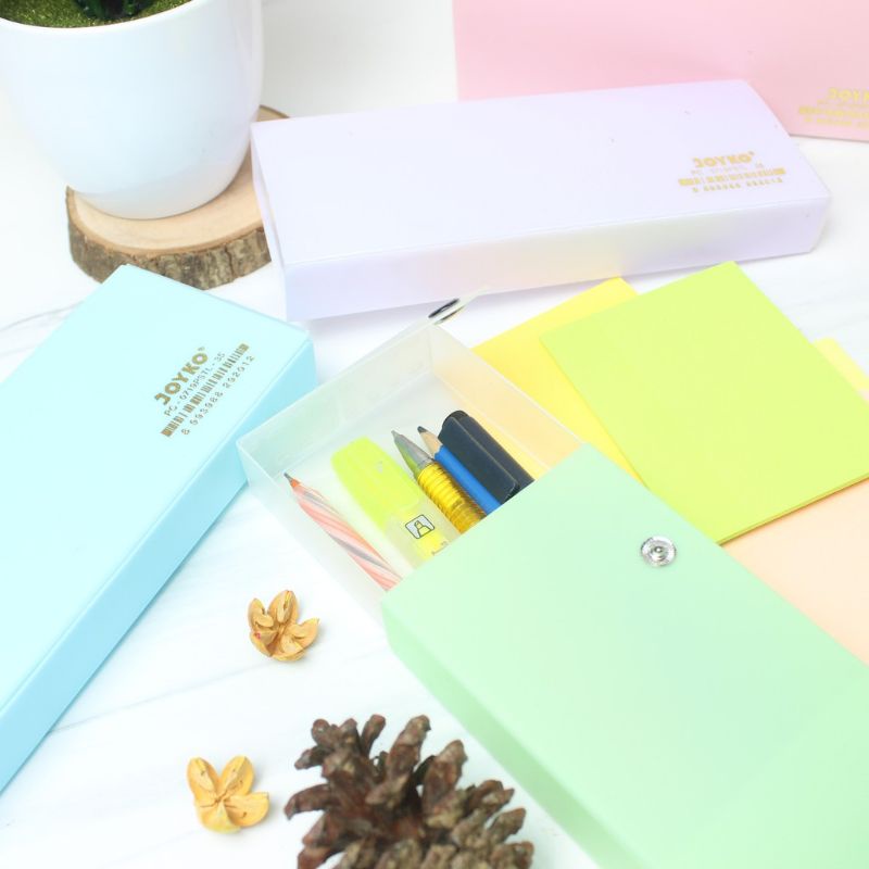 LEPAK PENCIL CASE JOYKO PC 0719PSTL-35  KOTAK PENSIL  TEPAK MIKA WARNA PASTEL-6