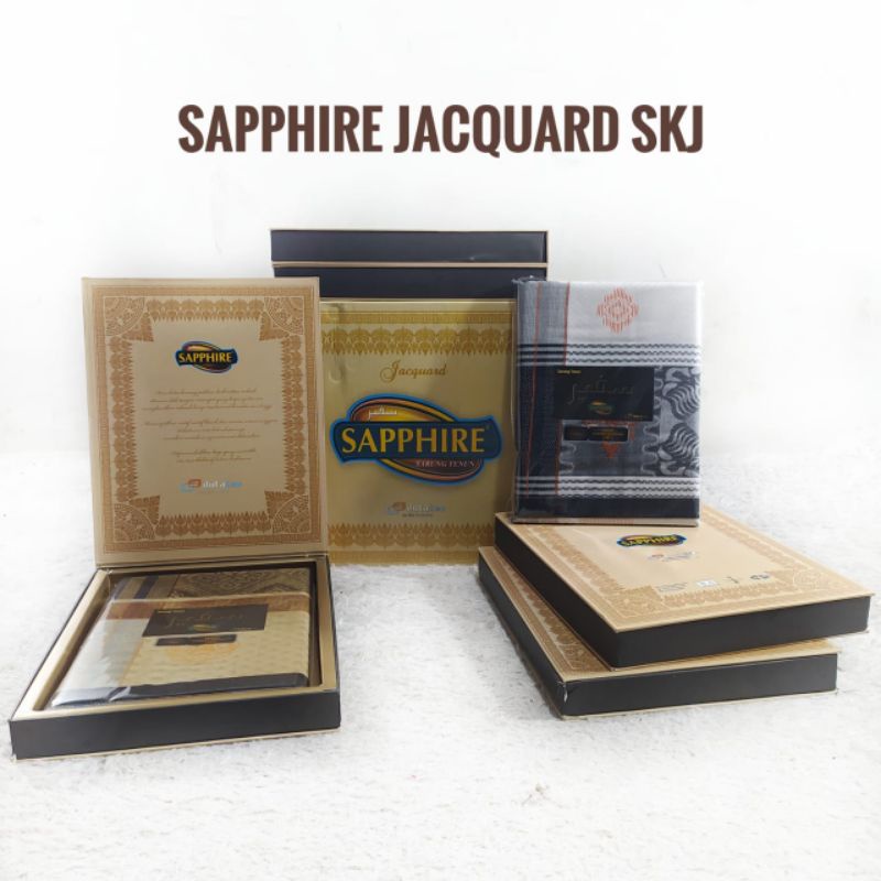 Sarung Tenun Sapphire SKJ Kawung Jacquard