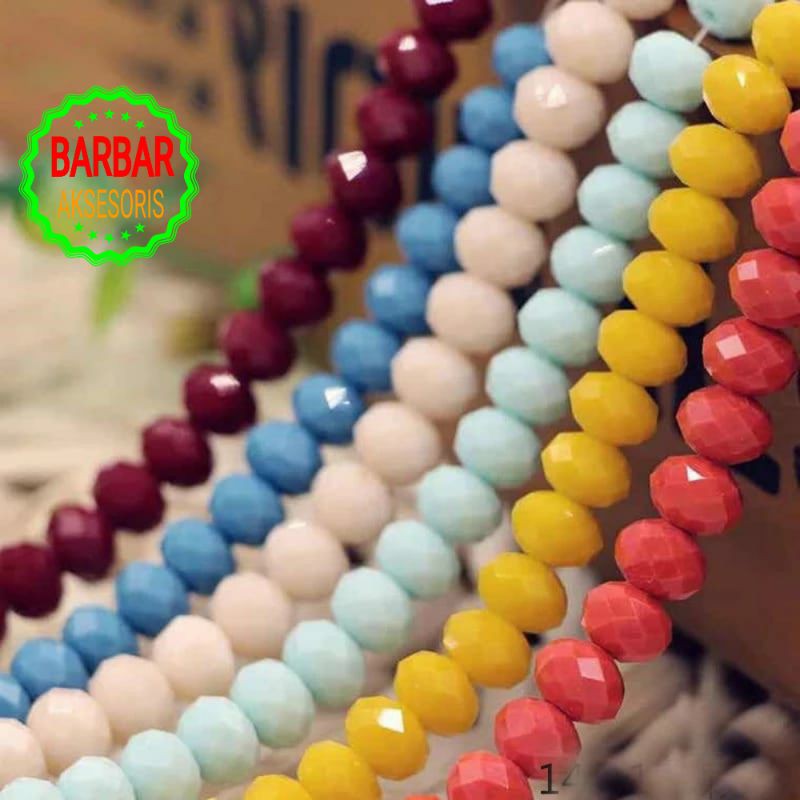 Manik-Manik Bahan Untuk Kalung Dan Gelang Ceko Kristal Ukuran 4mm 6mm 8mm 10mm
