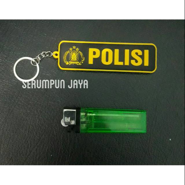 GANTUNGAN KUNCI P.O.L.I.S.I - GANTUNGAN KUNCI P.O.L.I.S.I 2 SISI.