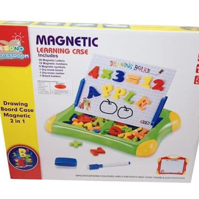 

papan tulis magnet magnetic learning board alphabet angka belajar