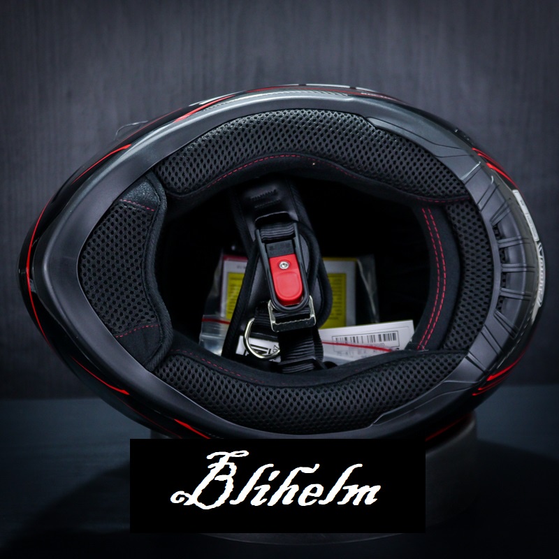 HELM ZEUS ZS 811 BLACK AL12 RED | ZS811 FULL FACE HELMET SNI | ZS-811 FREE DARK VISOR-5