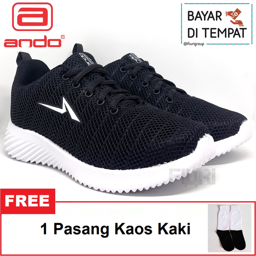 FIURI - ANDO ORIGINAL - RUBEN 39-43 HITAM PUTIH - SEPATU SNEAKERS SPORT KANVAS SOL KARET ANAK LAKI-LAKI - SEPATU KETS TRENDY PRIA DEWASA - SEPATU OLAHRAGA LARI FITNES SENAM KERJA KULIAH SEKOLAH SD SMP SMA BERTALI COWOK MURAH PROMO DISKON BONUS KAOS KAKI