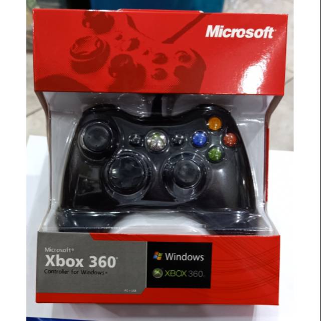 Stik xbox kabel hitam - Stick game pad PC Microsoft xbox 360 black