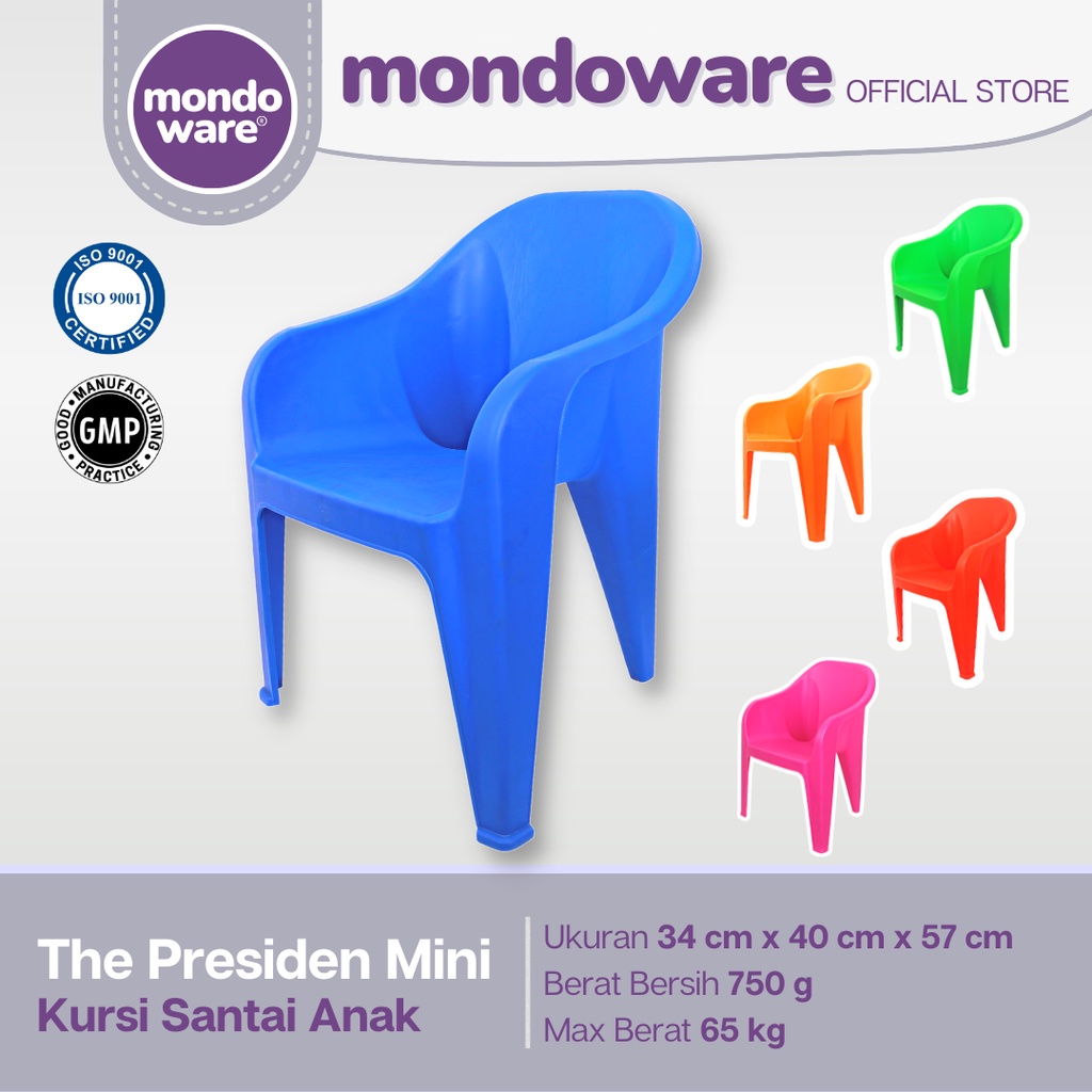 mondoware kursi santai rumah anak   presiden mini chair   mondoware plastik kp2