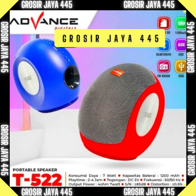READY STOCK ADVANCE T522 Bluetooth Speaker Music Box Speaker Portable blutot Sub woofer Karaoke USB Radio Garansi Resmi 1 tahun
