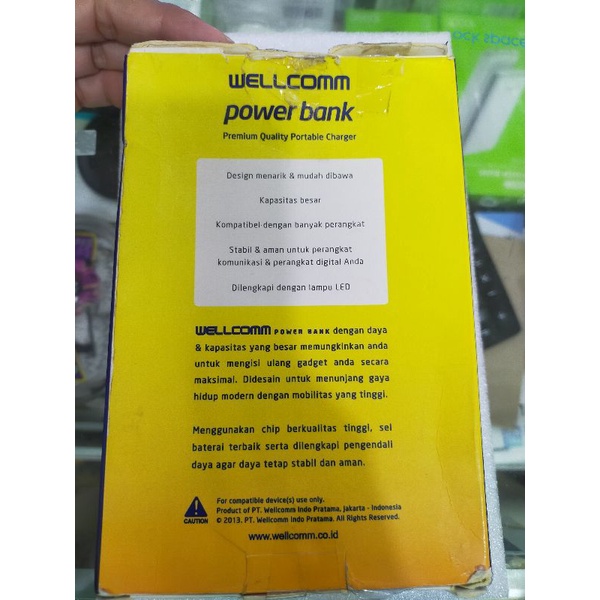 power Bank wellcom 8800mah.