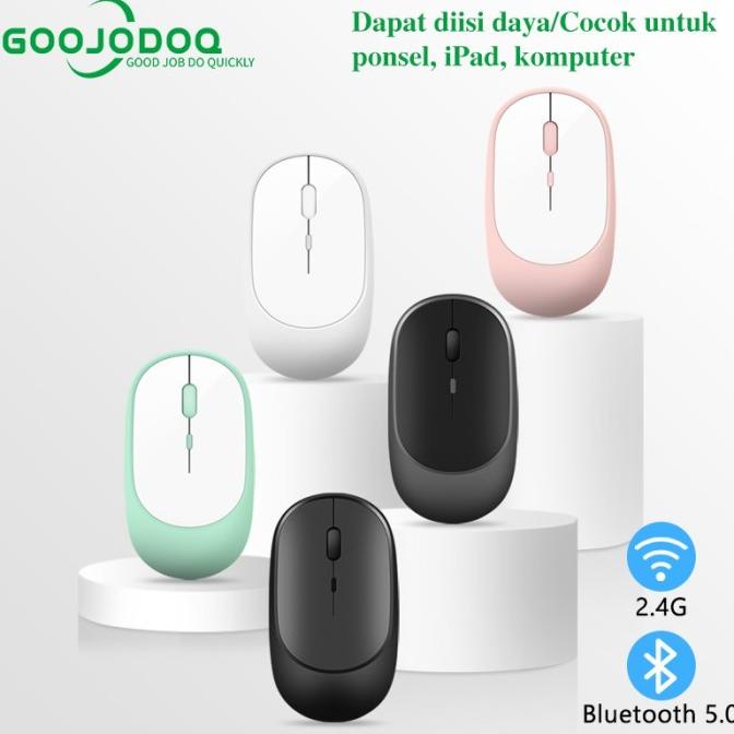 Goojodoq Bluetooth Mouse Wireless Silent Ultra Portable Rechargeable Terlaris