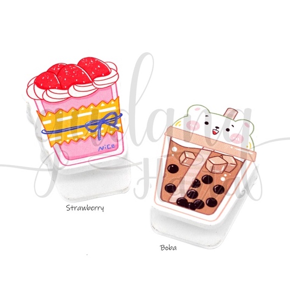 Clip Sweet Dessert Penjepit Motif Minuman Dan Kue Wooden Clip Lucu GH 310103