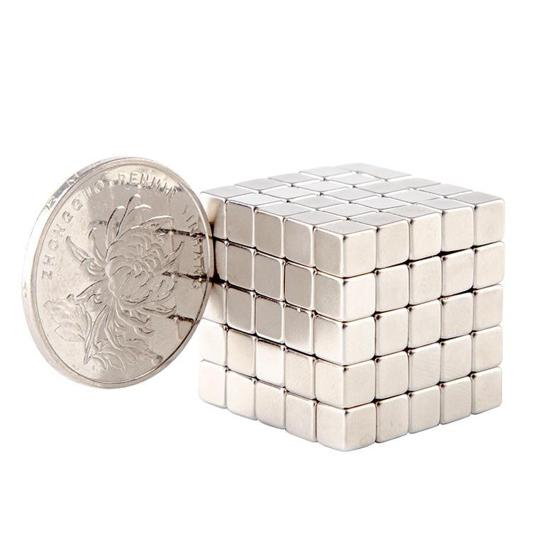 Mainan Magnet NdFeB N35 5x5x5mm 50 PCS - F001699 - Silver